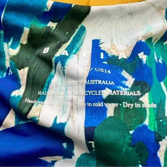 Baiia Monet Print Long Sleeve Swim Wrap Top Limited Edition Floral Plus Size 14 - Picture 9 of 9